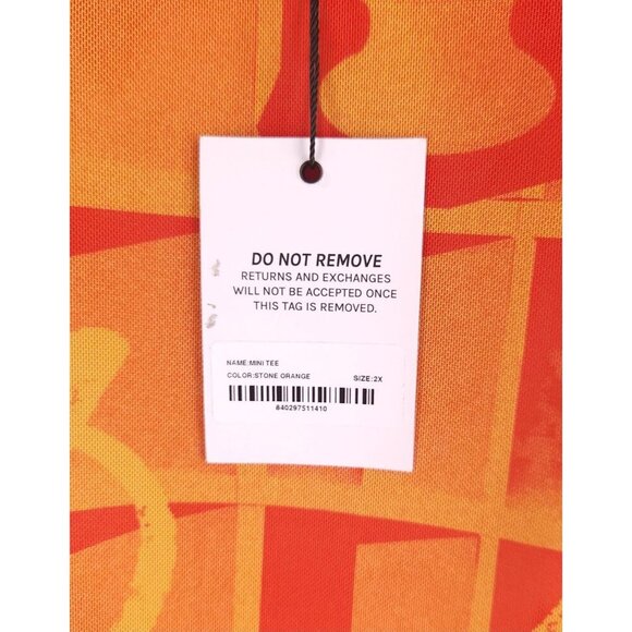 Miaou Recycled Polyester T-shirt Plus Size 2XL Womens Stone Orange $100 - Picture 10 of 13